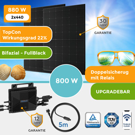 Balkonkraftwerk 880Watt mit 800W Wechselrichter